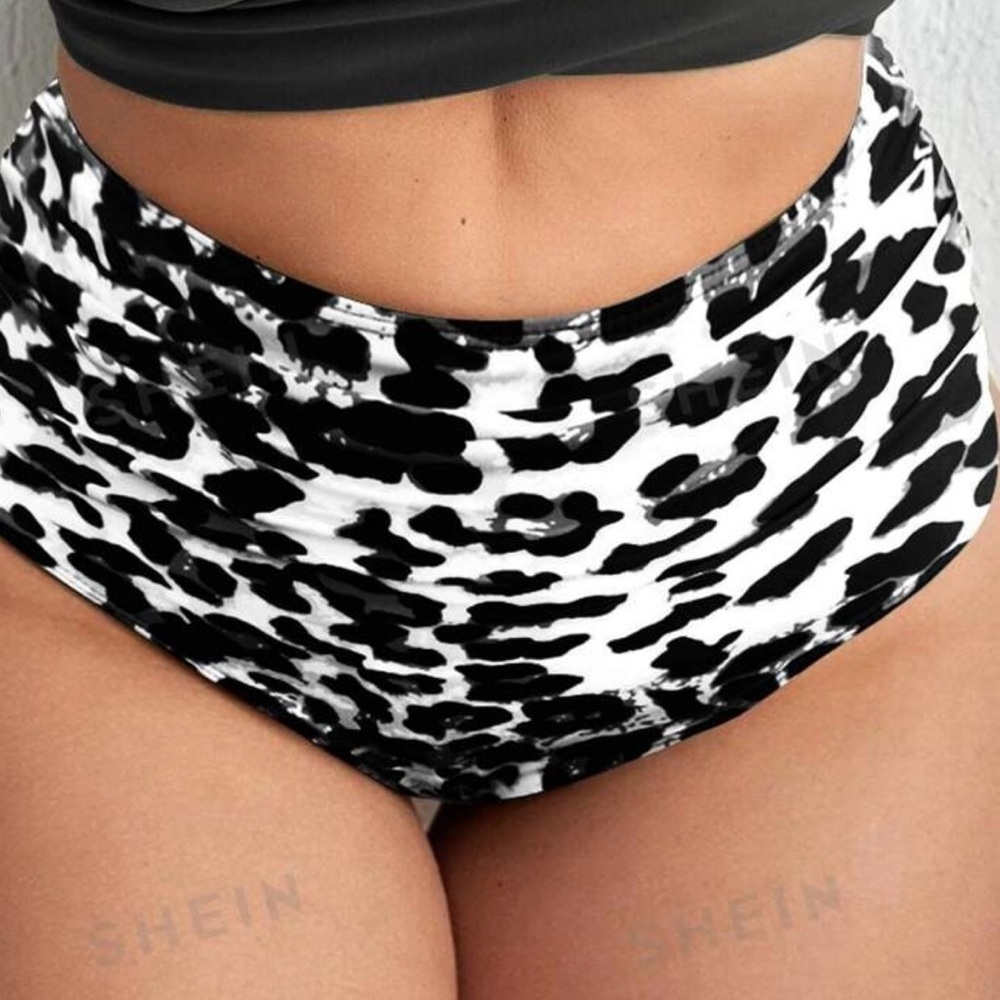 SHEIN Curve leopard Bikini bottom High waist Cheeky 3XL 18 NWT